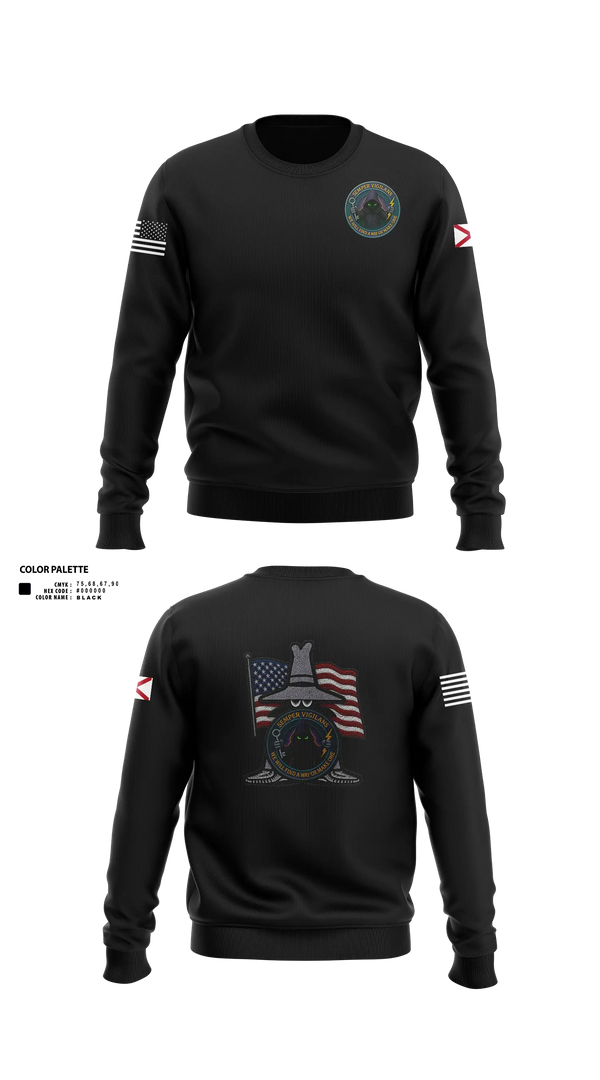 Crew Neck Sweatshirt, 117th Intel Squadron, Air Force, Teamtime, Team time, sublimation, custom sports apparel, team uniforms, spirit wear, spiritwear, sports uniforms, custom shirts, team store, custom team store, fundraiser sports, apparel fundraiser