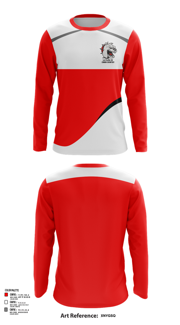Long Sleeve Performance Shirt, La Plata R-2 Cross Country, Cross Country, Teamtime, Team time, sublimation, custom sports apparel, team uniforms, spirit wear, spiritwear, sports uniforms, custom shirts, team store, custom team store, fundraiser sports, apparel fundraiser