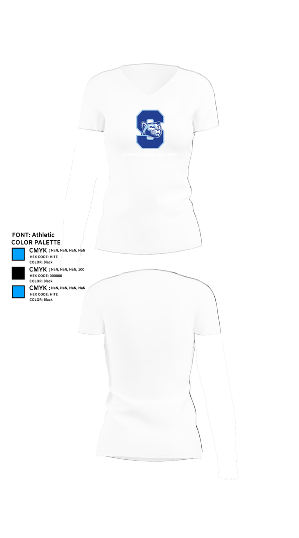 Womens Short Sleeve Vneck Shirt, Suffern High School Cross Country, Cross Country, Teamtime, Team time, sublimation, custom sports apparel, team uniforms, spirit wear, spiritwear, sports uniforms, custom shirts, team store, custom team store, fundraiser sports, apparel fundraiser