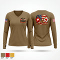 163 S6 Women's Long Sleeve V-neck Shirt - 1