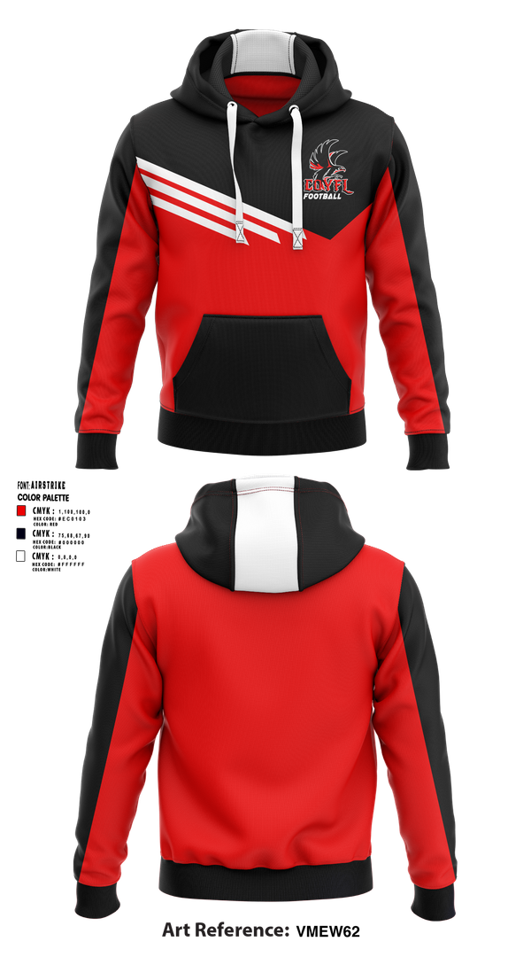 Hoodie, Carteret-Onslow Youth Football & Cheer League (COYFL) Falcons, , Teamtime, Team time, sublimation, custom sports apparel, team uniforms, spirit wear, spiritwear, sports uniforms, custom shirts, team store, custom team store, fundraiser sports, apparel fundraiser