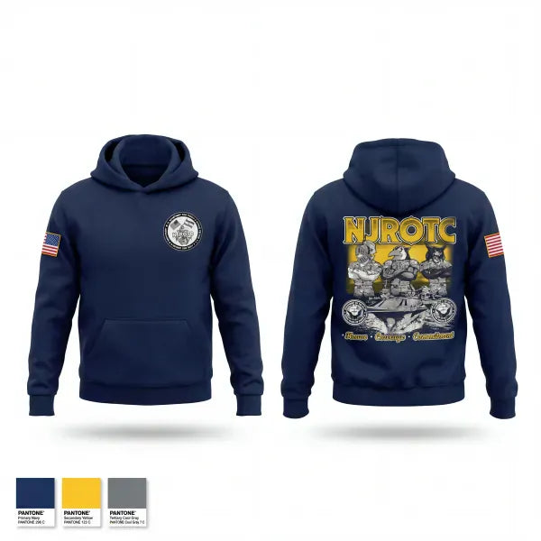 Hoodie, Washington NJROTC, Navy, Teamtime, Team time, sublimation, custom sports apparel, team uniforms, spirit wear, spiritwear, sports uniforms, custom shirts, team store, custom team store, fundraiser sports, apparel fundraiser