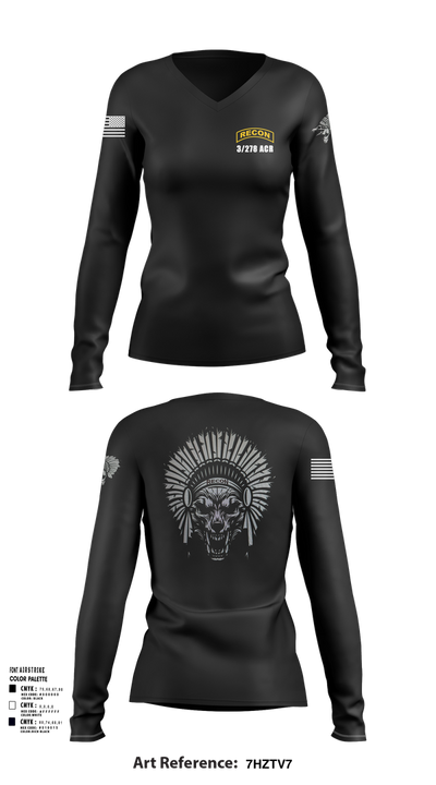 Scout plt HHT 3/278 ACR 94348798 Women's Long Sleeve V-neck Shirt - 101