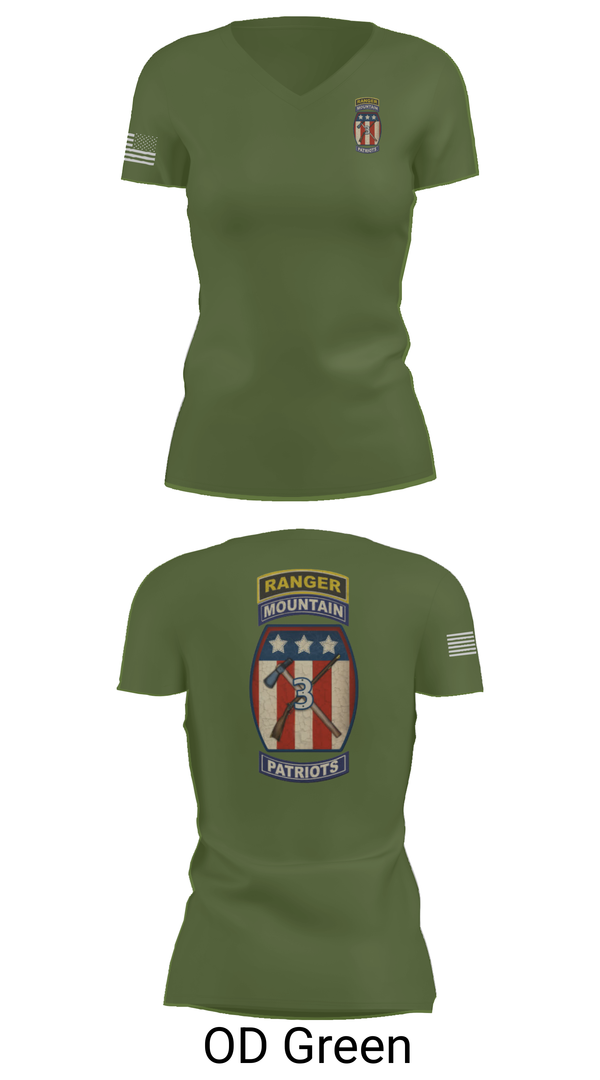 Womens Short Sleeve Vneck Shirt, 2-47 infantry 3rd BRG 10th MTN, Army, Teamtime, Team time, sublimation, custom sports apparel, team uniforms, spirit wear, spiritwear, sports uniforms, custom shirts, team store, custom team store, fundraiser sports, apparel fundraiser