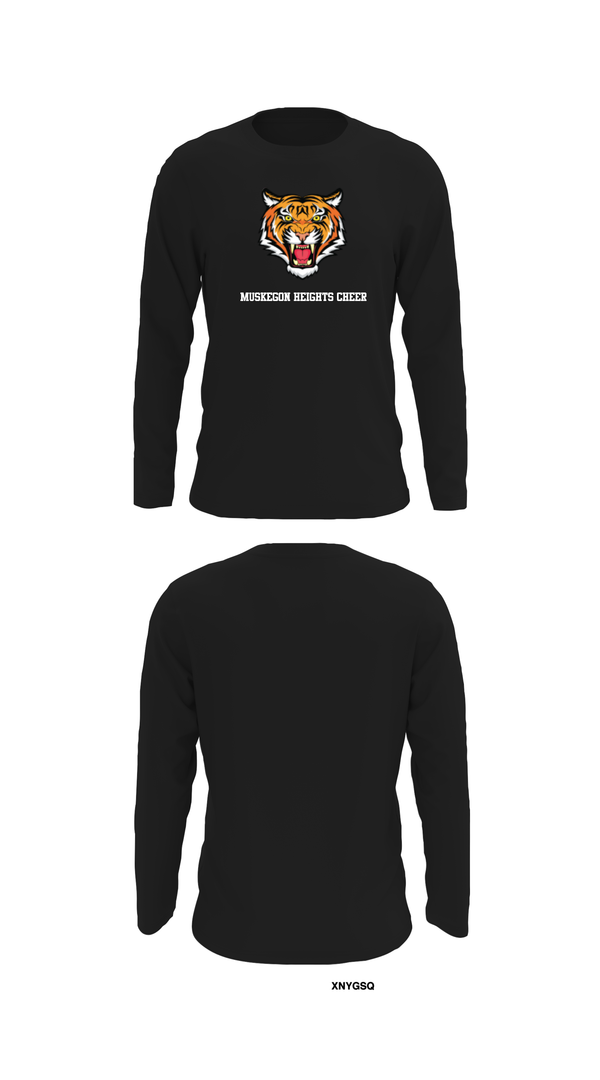 Long Sleeve Performance Shirt, Muskegon Heights Cheer, Cheer, Teamtime, Team time, sublimation, custom sports apparel, team uniforms, spirit wear, spiritwear, sports uniforms, custom shirts, team store, custom team store, fundraiser sports, apparel fundraiser
