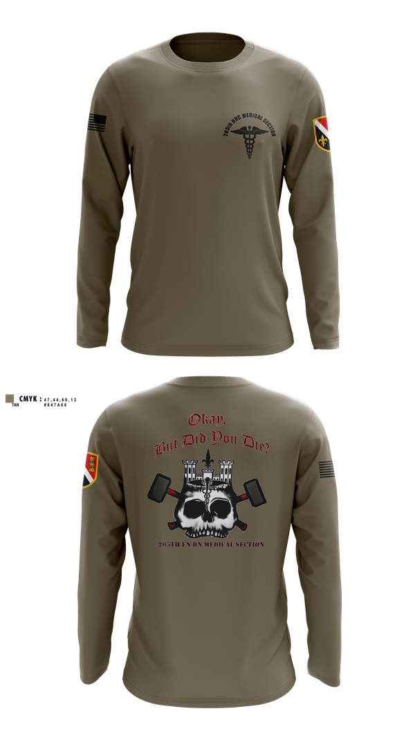 Long Sleeve Performance Shirt, 205th HHC MEDICAL SECTION, , Teamtime, Team time, sublimation, custom sports apparel, team uniforms, spirit wear, spiritwear, sports uniforms, custom shirts, team store, custom team store, fundraiser sports, apparel fundraiser