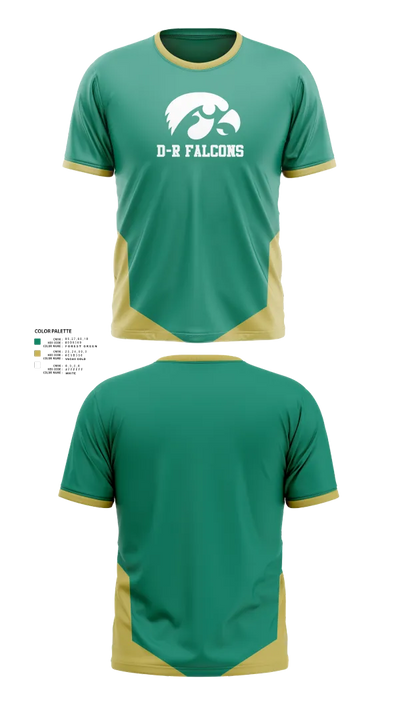 D-R Falcons 66653623 Short Sleeve Performance Shirt - 20