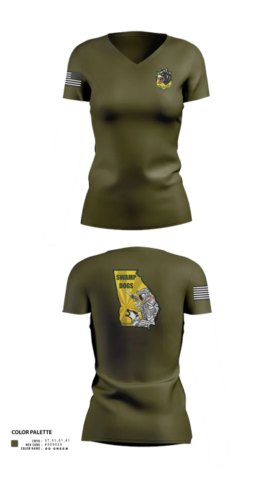 93D MP DET (MWD) 45021332 Women's Short Sleeve V-neck Shirt - 111