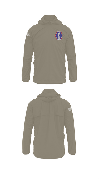 Windbreaker, 100 Battalion 442 Infantry, Army, Teamtime, Team time, sublimation, custom sports apparel, team uniforms, spirit wear, spiritwear, sports uniforms, custom shirts, team store, custom team store, fundraiser sports, apparel fundraiser