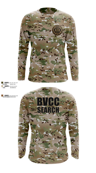 Long Sleeve Performance Shirt, BVCC Search Team, Police, Teamtime, Team time, sublimation, custom sports apparel, team uniforms, spirit wear, spiritwear, sports uniforms, custom shirts, team store, custom team store, fundraiser sports, apparel fundraiser