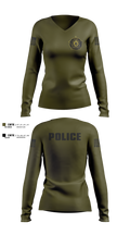 Quinton Police Department 78432934 Women's Long Sleeve V-neck Shirt - 3