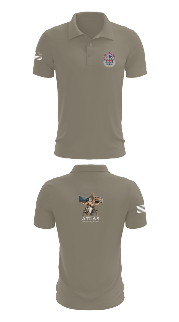 Short Sleeve Performance Polo, Atlas Company, Army, Teamtime, Team time, sublimation, custom sports apparel, team uniforms, spirit wear, spiritwear, sports uniforms, custom shirts, team store, custom team store, fundraiser sports, apparel fundraiser