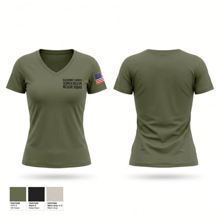 Womens Short Sleeve Vneck Shirt, Cleburne County Search & Rescue Rescue Squad, EMS/EMT, Teamtime, Team time, sublimation, custom sports apparel, team uniforms, spirit wear, spiritwear, sports uniforms, custom shirts, team store, custom team store, fundraiser sports, apparel fundraiser