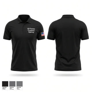 Short Sleeve Performance Polo, U.S. Forces Customs Agency, Army, Teamtime, Team time, sublimation, custom sports apparel, team uniforms, spirit wear, spiritwear, sports uniforms, custom shirts, team store, custom team store, fundraiser sports, apparel fundraiser