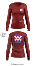 55th Sustainment Brigade 67361333 Women's Long Sleeve V-neck Shirt - 1
