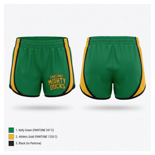 Womens Shorts, Oakland Mighty Ducks, , Teamtime, Team time, sublimation, custom sports apparel, team uniforms, spirit wear, spiritwear, sports uniforms, custom shirts, team store, custom team store, fundraiser sports, apparel fundraiser