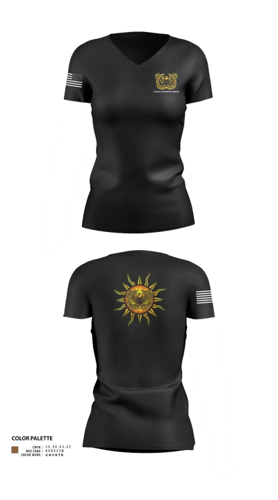 FLARNG SUNSHINE COHORT 7234494 Women's Short Sleeve V-neck Shirt - 30