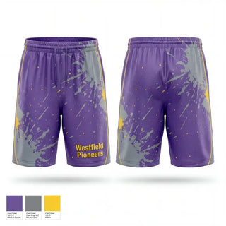 Athletic Shorts With Pockets, Westfield Pioneers, Bowling, Teamtime, Team time, sublimation, custom sports apparel, team uniforms, spirit wear, spiritwear, sports uniforms, custom shirts, team store, custom team store, fundraiser sports, apparel fundraiser