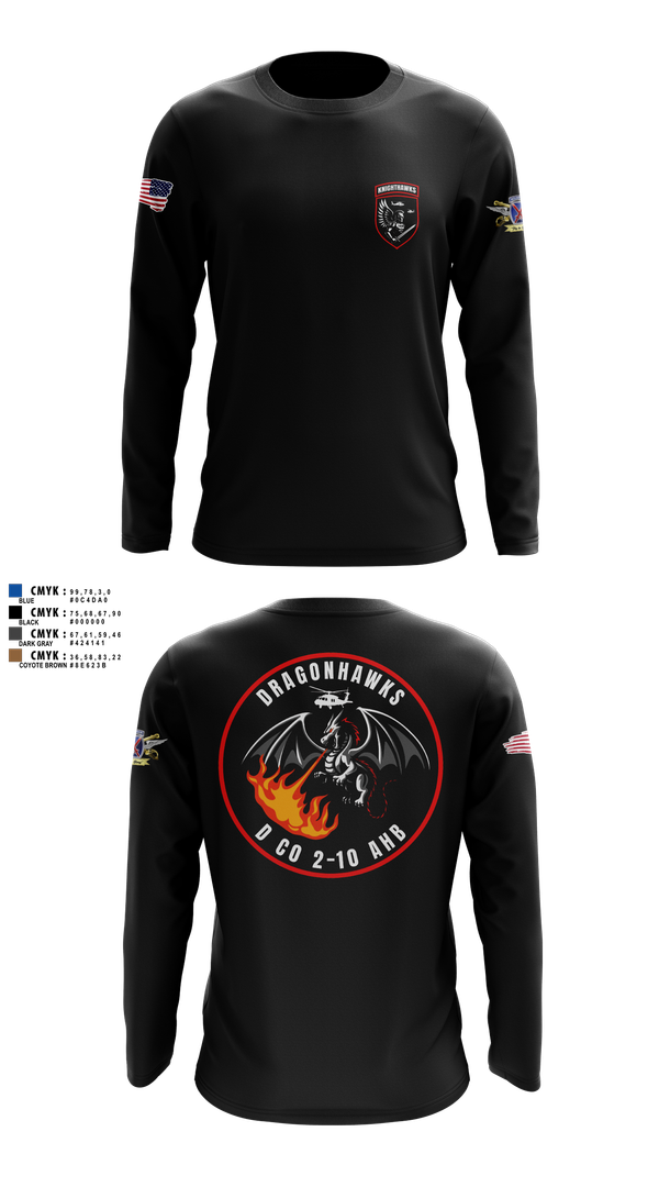 Long Sleeve Performance Shirt, 2-10 AHB Knighthawks, Spirit Store, Teamtime, Team time, sublimation, custom sports apparel, team uniforms, spirit wear, spiritwear, sports uniforms, custom shirts, team store, custom team store, fundraiser sports, apparel fundraiser