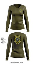 Robstown police department 66460807 Women's Long Sleeve V-neck Shirt - 2