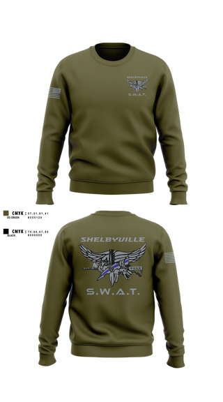 Crew Neck Sweatshirt, Shelbyville SWAT, Police, Teamtime, Team time, sublimation, custom sports apparel, team uniforms, spirit wear, spiritwear, sports uniforms, custom shirts, team store, custom team store, fundraiser sports, apparel fundraiser