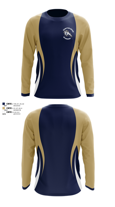 Hampton Roads Warriors 66452080 Long Sleeve Performance Shirt 1