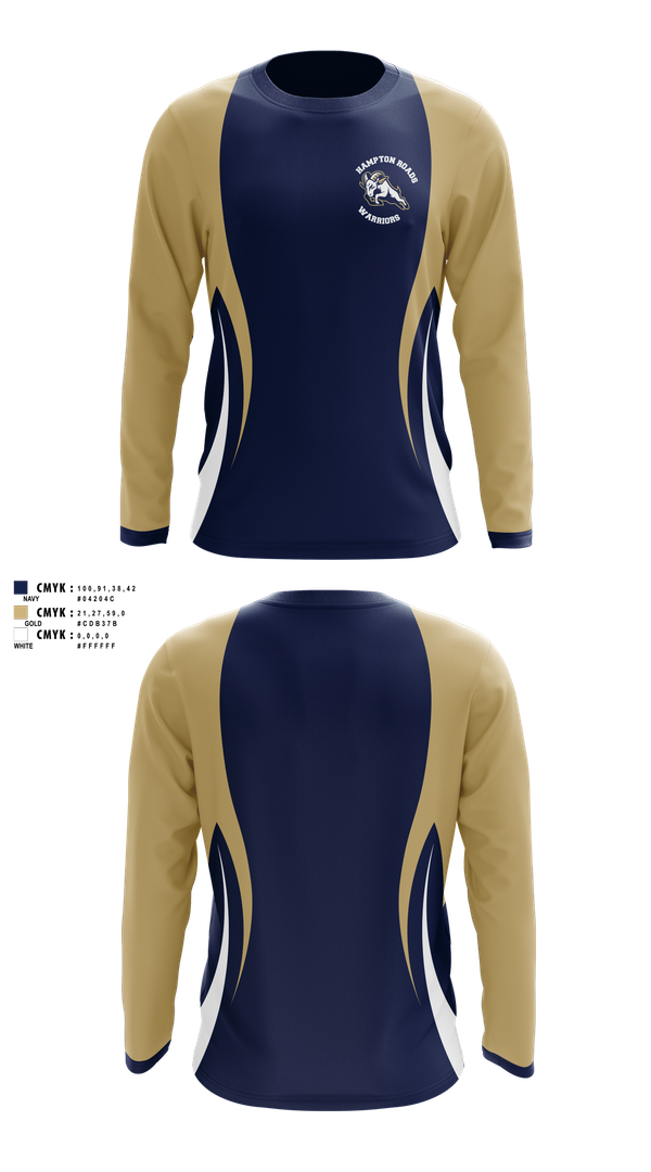 Long Sleeve Performance Shirt, Hampton Roads Warriors, , Teamtime, Team time, sublimation, custom sports apparel, team uniforms, spirit wear, spiritwear, sports uniforms, custom shirts, team store, custom team store, fundraiser sports, apparel fundraiser