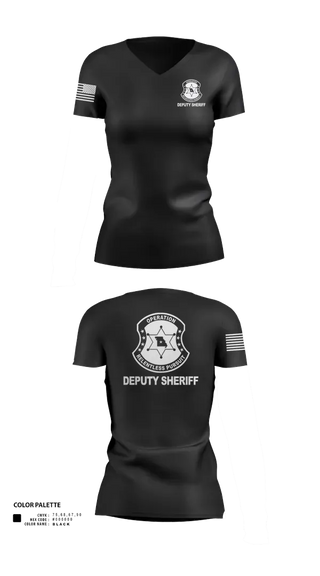Womens Short Sleeve Vneck Shirt, Operation Relentless Pursuit, Police, Teamtime, Team time, sublimation, custom sports apparel, team uniforms, spirit wear, spiritwear, sports uniforms, custom shirts, team store, custom team store, fundraiser sports, apparel fundraiser