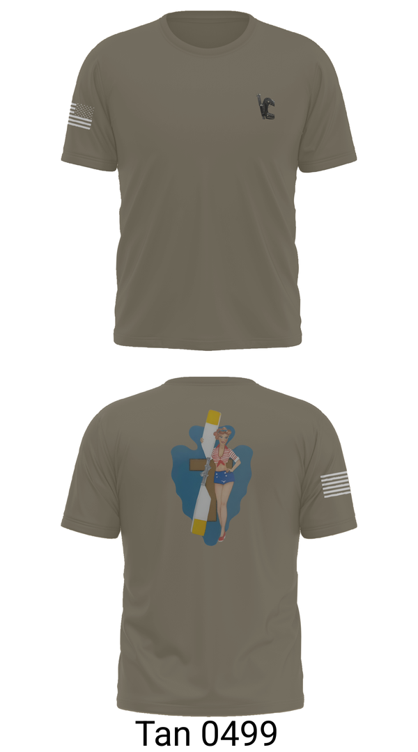 Old School Cotton Feel Shirt, B Co 1/114th Maintenance, Army, Teamtime, Team time, sublimation, custom sports apparel, team uniforms, spirit wear, spiritwear, sports uniforms, custom shirts, team store, custom team store, fundraiser sports, apparel fundraiser