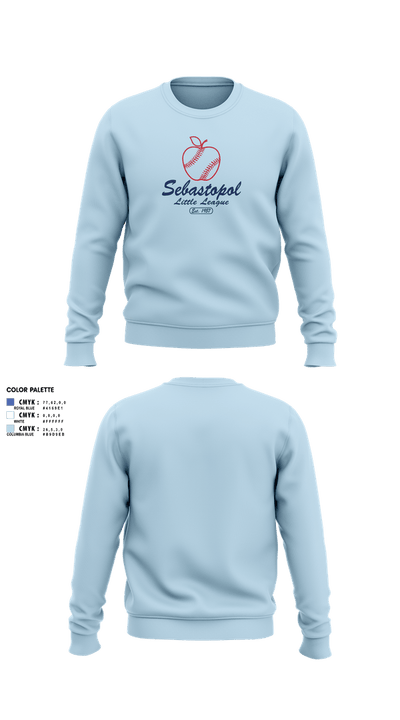 Sebastopol Little League 29313741 Crew Neck Sweatshirt - 3