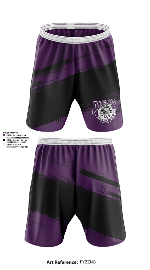 Athletic Shorts With Pockets, Douglass Fighting Indians Cheer, Cheer, Teamtime, Team time, sublimation, custom sports apparel, team uniforms, spirit wear, spiritwear, sports uniforms, custom shirts, team store, custom team store, fundraiser sports, apparel fundraiser