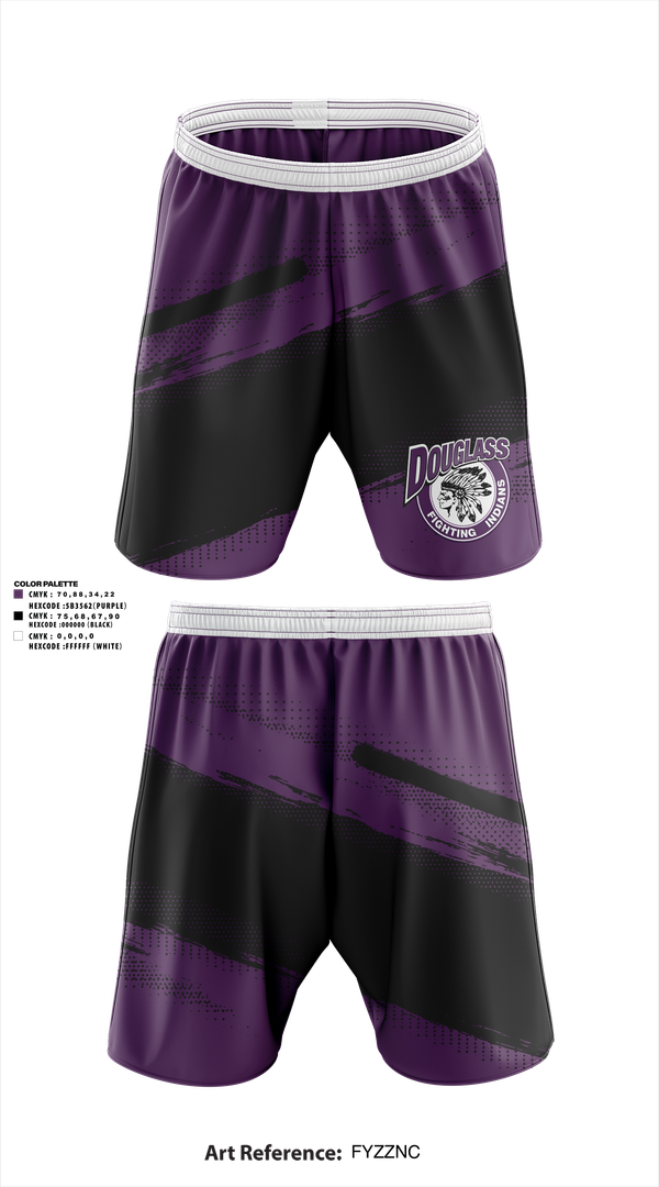 Athletic Shorts With Pockets, Douglass Fighting Indians Cheer, Cheer, Teamtime, Team time, sublimation, custom sports apparel, team uniforms, spirit wear, spiritwear, sports uniforms, custom shirts, team store, custom team store, fundraiser sports, apparel fundraiser