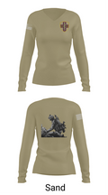 7455th MORU 95873552 Women's Long Sleeve V-neck Shirt - 97