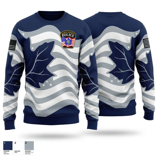Crew Neck Sweatshirt, Maple Heights Police Department, Police, Teamtime, Team time, sublimation, custom sports apparel, team uniforms, spirit wear, spiritwear, sports uniforms, custom shirts, team store, custom team store, fundraiser sports, apparel fundraiser