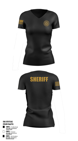 Womens Short Sleeve Vneck Shirt, Webster County Sheriff's Office, Police, Teamtime, Team time, sublimation, custom sports apparel, team uniforms, spirit wear, spiritwear, sports uniforms, custom shirts, team store, custom team store, fundraiser sports, apparel fundraiser