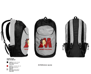 Gear Bag, Matoaca High School Volleyball, Women's Volleyball, Teamtime, Team time, sublimation, custom sports apparel, team uniforms, spirit wear, spiritwear, sports uniforms, custom shirts, team store, custom team store, fundraiser sports, apparel fundraiser