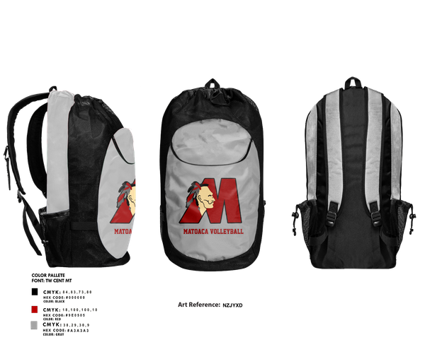 Gear Bag, Matoaca High School Volleyball, Women's Volleyball, Teamtime, Team time, sublimation, custom sports apparel, team uniforms, spirit wear, spiritwear, sports uniforms, custom shirts, team store, custom team store, fundraiser sports, apparel fundraiser