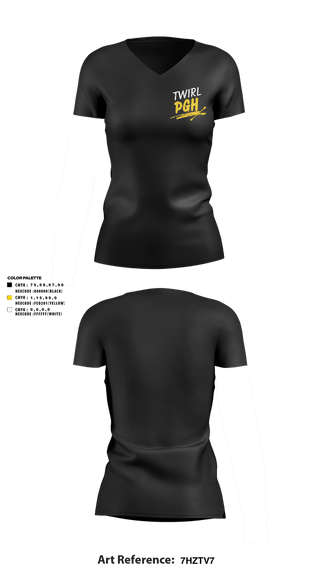 Womens Short Sleeve Vneck Shirt, Twirl PGH, Spirit Store, Teamtime, Team time, sublimation, custom sports apparel, team uniforms, spirit wear, spiritwear, sports uniforms, custom shirts, team store, custom team store, fundraiser sports, apparel fundraiser