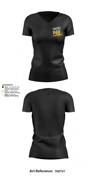 Twirl PGH 8143457 Women's Short Sleeve V-neck Shirt - 4