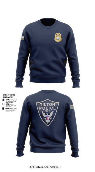 Crew Neck Sweatshirt, Tilton Police Department, Police, Teamtime, Team time, sublimation, custom sports apparel, team uniforms, spirit wear, spiritwear, sports uniforms, custom shirts, team store, custom team store, fundraiser sports, apparel fundraiser