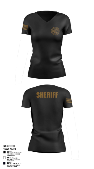Womens Short Sleeve Vneck Shirt, Webster County Sheriff's Office, Police, Teamtime, Team time, sublimation, custom sports apparel, team uniforms, spirit wear, spiritwear, sports uniforms, custom shirts, team store, custom team store, fundraiser sports, apparel fundraiser