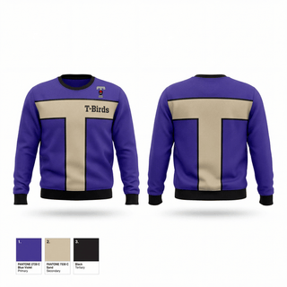 Crew Neck Sweatshirt, TBirds, Men's Basketball, Teamtime, Team time, sublimation, custom sports apparel, team uniforms, spirit wear, spiritwear, sports uniforms, custom shirts, team store, custom team store, fundraiser sports, apparel fundraiser