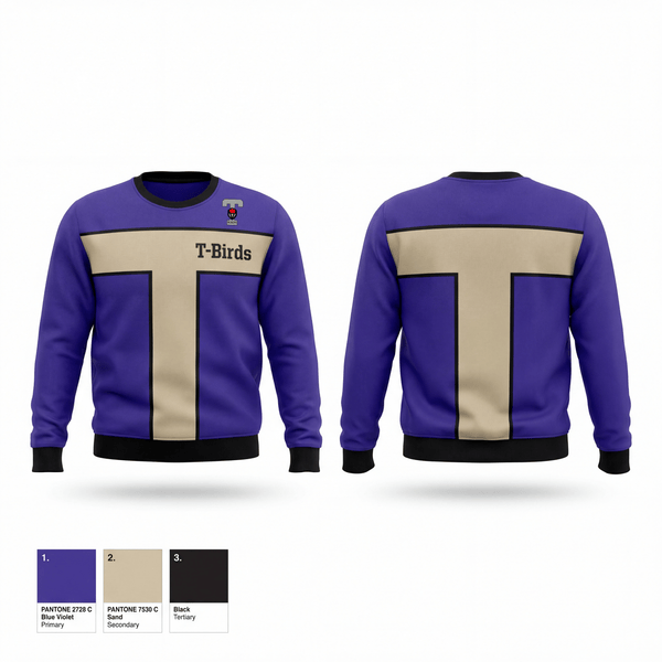 Crew Neck Sweatshirt, TBirds, Men's Basketball, Teamtime, Team time, sublimation, custom sports apparel, team uniforms, spirit wear, spiritwear, sports uniforms, custom shirts, team store, custom team store, fundraiser sports, apparel fundraiser