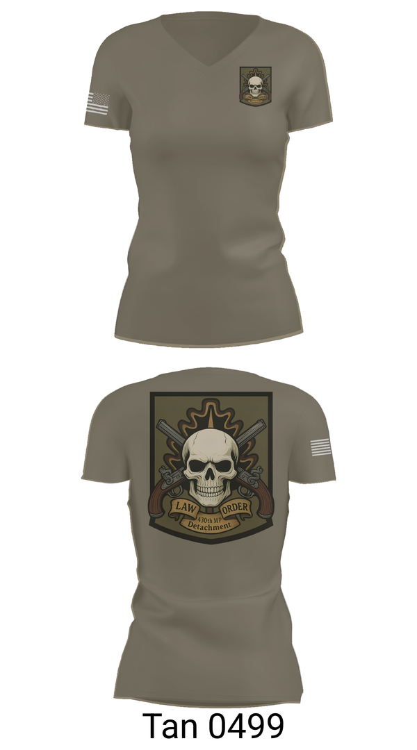 Womens Short Sleeve Vneck Shirt, 430th MP Detachment, , Teamtime, Team time, sublimation, custom sports apparel, team uniforms, spirit wear, spiritwear, sports uniforms, custom shirts, team store, custom team store, fundraiser sports, apparel fundraiser