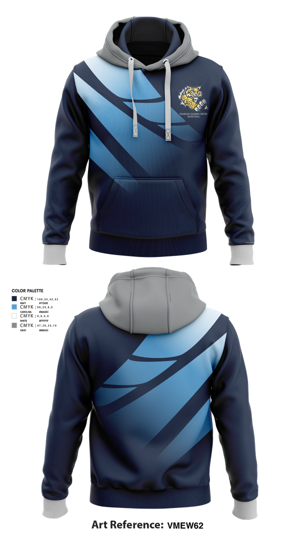 Hoodie, Franklin Learning Center Basketball, Women's Basketball, Teamtime, Team time, sublimation, custom sports apparel, team uniforms, spirit wear, spiritwear, sports uniforms, custom shirts, team store, custom team store, fundraiser sports, apparel fundraiser