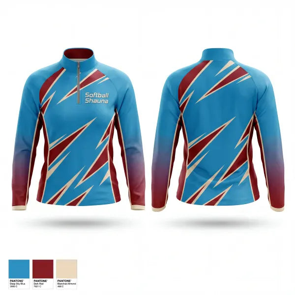 Quarter Zip Jacket, Softball ShaunaS, Softball, Teamtime, Team time, sublimation, custom sports apparel, team uniforms, spirit wear, spiritwear, sports uniforms, custom shirts, team store, custom team store, fundraiser sports, apparel fundraiser