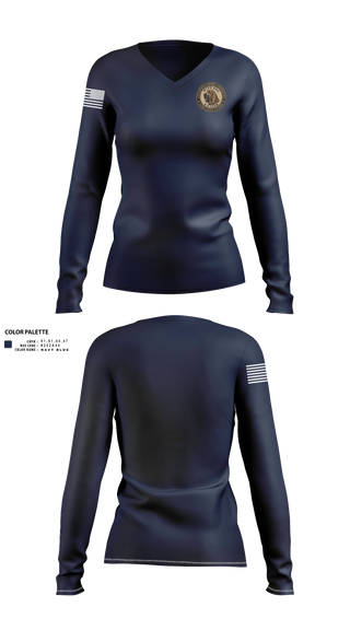 Womens Long Sleeve Vneck Shirt, NYPD ESU BLOODHOUND, Police, Teamtime, Team time, sublimation, custom sports apparel, team uniforms, spirit wear, spiritwear, sports uniforms, custom shirts, team store, custom team store, fundraiser sports, apparel fundraiser