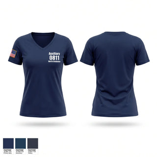 Womens Short Sleeve Vneck Shirt, Auxiliary 08-11 North Alabama, Coast Guard, Teamtime, Team time, sublimation, custom sports apparel, team uniforms, spirit wear, spiritwear, sports uniforms, custom shirts, team store, custom team store, fundraiser sports, apparel fundraiser