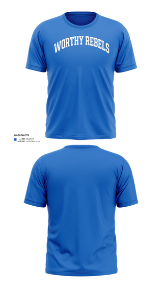 Soft Poly Tee Cotton Like Feel, Worthy Rebels, Softball, Teamtime, Team time, sublimation, custom sports apparel, team uniforms, spirit wear, spiritwear, sports uniforms, custom shirts, team store, custom team store, fundraiser sports, apparel fundraiser