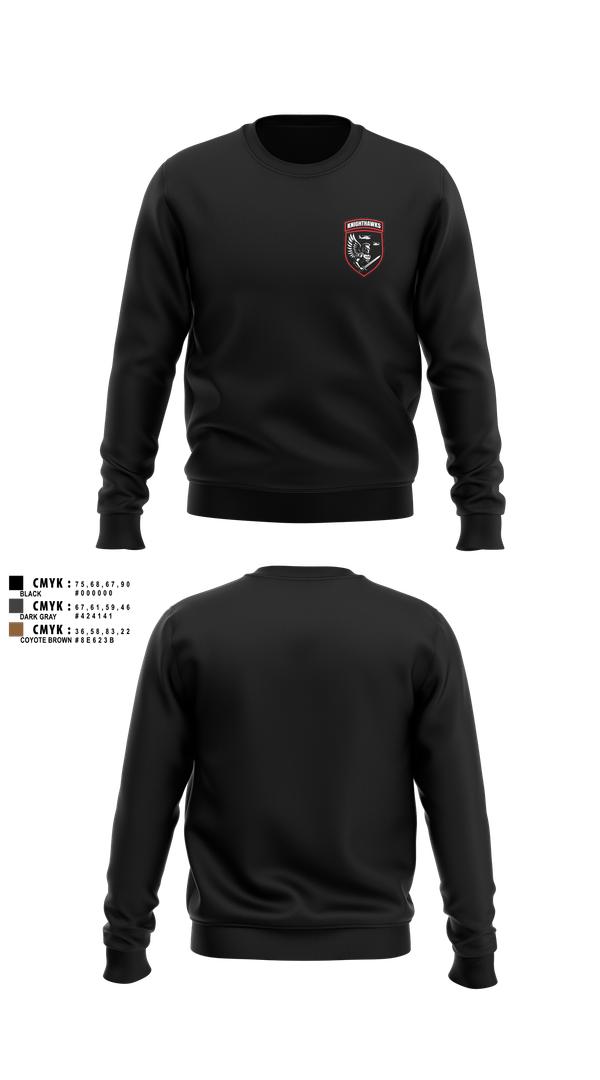 Crew Neck Sweatshirt, 2-10 AHB Knighthawks, Spirit Store, Teamtime, Team time, sublimation, custom sports apparel, team uniforms, spirit wear, spiritwear, sports uniforms, custom shirts, team store, custom team store, fundraiser sports, apparel fundraiser